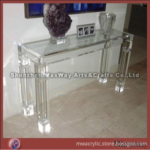 Useful clear durable PMMA end table